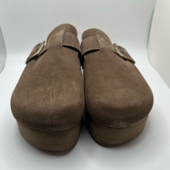 CUSHIONAIRE Women's Genuine Suede Cork Footbed Platform Clog with +Comfort 11 BR - Picture 2 of 7